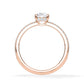 Verlobungsring Oval Hidden Halo & Pavé Rosegold/- 750 mit Diamant ab 0.50ct