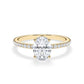 Verlobungsring Oval Hidden Halo & Pavé Gelbgold/- 750 mit Diamant ab 1.00ct