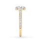 Verlobungsring Oval Hidden Halo & Pavé Gelbgold/- 750 mit Diamant ab 1.00ct