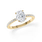 Verlobungsring Oval Hidden Halo & Pavé Gelbgold/- 750 mit Diamant ab 1.00ct