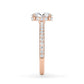 Verlobungsring Oval Hidden Halo & Pavé Rosegold/- 750 mit Diamant ab 1.00ct