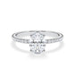 Verlobungsring Oval Hidden Halo & Pavé Weißgold/- 750 mit Diamant ab 1.00ct