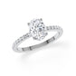 Verlobungsring Oval Hidden Halo & Pavé Weißgold/- 750 mit Diamant ab 1.00ct