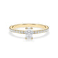 Verlobungsring Radiant Hidden Halo & Pavé Gelbgold/- 750 mit Diamant ab 0.50ct