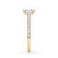 Verlobungsring Radiant Hidden Halo & Pavé Gelbgold/- 750 mit Diamant ab 0.50ct