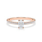 Verlobungsring Radiant Hidden Halo & Pavé Rosegold/- 750 mit Diamant ab 0.50ct