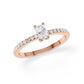Verlobungsring Radiant Hidden Halo & Pavé Rosegold/- 750 mit Diamant ab 0.50ct