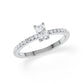 Verlobungsring Radiant Hidden Halo & Pavé Weißgold/- 750 mit Diamant ab 0.50ct
