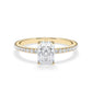 Verlobungsring Radiant Hidden Halo & Pavé Gelbgold/- 750 mit Diamant ab 1.00ct