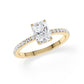 Verlobungsring Radiant Hidden Halo & Pavé Gelbgold/- 750 mit Diamant ab 1.00ct