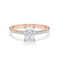 Verlobungsring Radiant Hidden Halo & Pavé Rosegold/- 750 mit Diamant ab 1.00ct