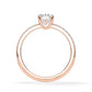 Verlobungsring Radiant Hidden Halo & Pavé Rosegold/- 750 mit Diamant ab 1.00ct