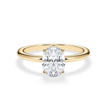 Verlobungsring Oval Hidden Halo Gelbgold/- 750 mit Diamant ab 1.00ct