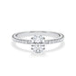 Verlobungsring Oval Hidden Halo & Pavé Weißgold/- 750 mit Diamant ab 0.50ct