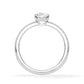 Verlobungsring Oval Hidden Halo & Pavé Weißgold/- 750 mit Diamant ab 0.50ct