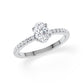 Verlobungsring Oval Hidden Halo & Pavé Weißgold/- 750 mit Diamant ab 0.50ct