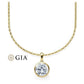 Kette mit Anhänger Gelbgold 585/-14ct mit Diamant 0.50ct | LOVE - Trauringmacher München