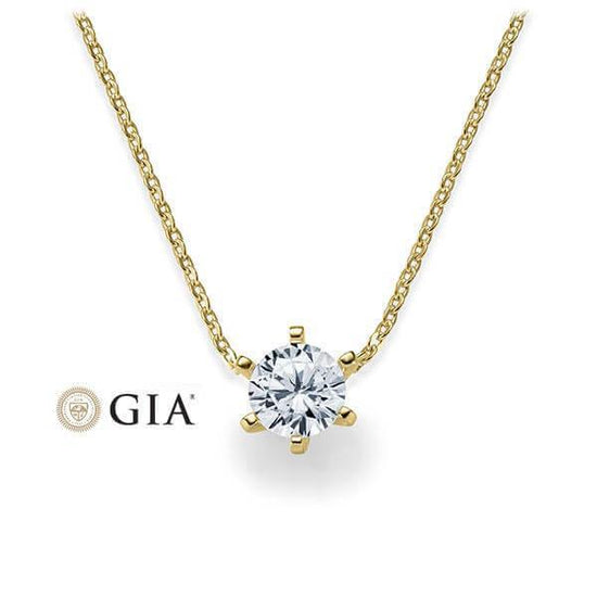 Kette mit Anhänger Gelbgold 585/- 14ct mit Diamant 0.30ct | RIEMLING - Trauringmacher München