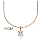 Kette mit Anhänger Rosegold 585/-14ct mit Diamant 0.30ct | HABITI - Trauringmacher München