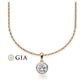Kette mit Anhänger Rosegold 585/-14ct mit Diamant 0.30ct | LOVE - Trauringmacher München
