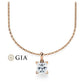 Kette mit Anhänger Rosegold 585/-14ct mit Diamant 0.30ct | PRINCESS - Trauringmacher München