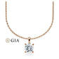 Kette mit Anhänger Rosegold 585/-14ct mit Diamant 0.50ct | HABITI - Trauringmacher München
