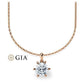 Kette mit Anhänger Rosegold 585/-14ct mit Diamant 0.50ct | RIEMLING - Trauringmacher München