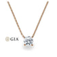 Kette mit Anhänger Rotgold 585/- 14ct mit Diamant 0.30ct | HABITI - Trauringmacher München