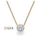 Kette mit Anhänger Rotgold 585/- 14ct mit Diamant 0.30ct | LOVE - Trauringmacher München