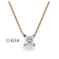 Kette mit Anhänger Rotgold 585/- 14ct mit Diamant 0.30ct | PRINCESS - Trauringmacher München