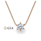 Kette mit Anhänger Rotgold 585/- 14ct mit Diamant 0.30ct | RIEMLING - Trauringmacher München