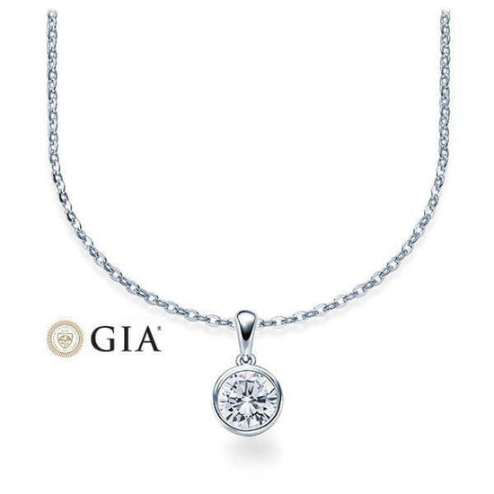 Kette mit Anhänger Weißgold 585/-14ct mit Diamant 0.30ct | LOVE - Trauringmacher München