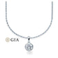 Kette mit Anhänger Weißgold 585/-14ct mit Diamant 0.30ct | LOVE - Trauringmacher München