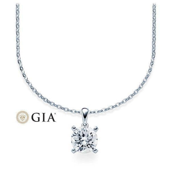 Kette mit Anhänger Weißgold 585/-14ct mit Diamant 0.50ct | HABITI - Trauringmacher München
