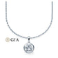 Kette mit Anhänger Weißgold 585/-14ct mit Diamant 0.50ct | LOVE - Trauringmacher München