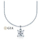 Kette mit Anhänger Weißgold 585/-14ct mit Diamant 0.50ct | PRINCESS - Trauringmacher München