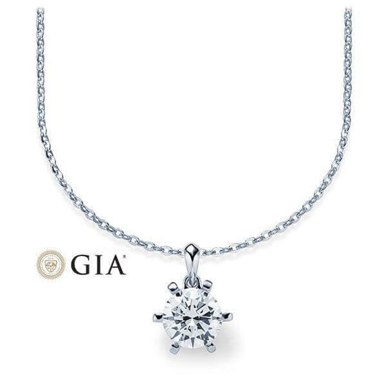 Kette mit Anhänger Weißgold 585/-14ct mit Diamant 0.50ct | RIEMLING - Trauringmacher München