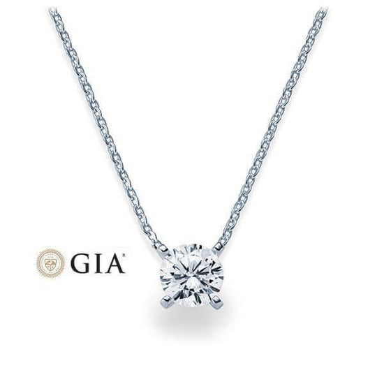 Kette mit Anhänger Weißgold 585/- 14ct mit Diamant 0.30ct | HABITI - Trauringmacher München