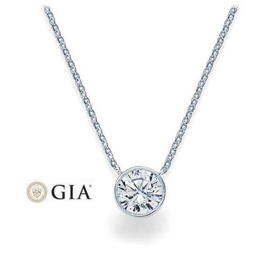 Kette mit Anhänger Weißgold 585/- 14ct mit Diamant 0.30ct | LOVE - Trauringmacher München