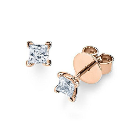 Ohrstecker Rosegold 585/- 14ct mit Diamanten zus. 0.40ct | PRINCESS - Trauringmacher München