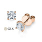 Ohrstecker Rosegold 585/- 14ct mit Diamanten zus. 0.60ct | HABITI - Trauringmacher München