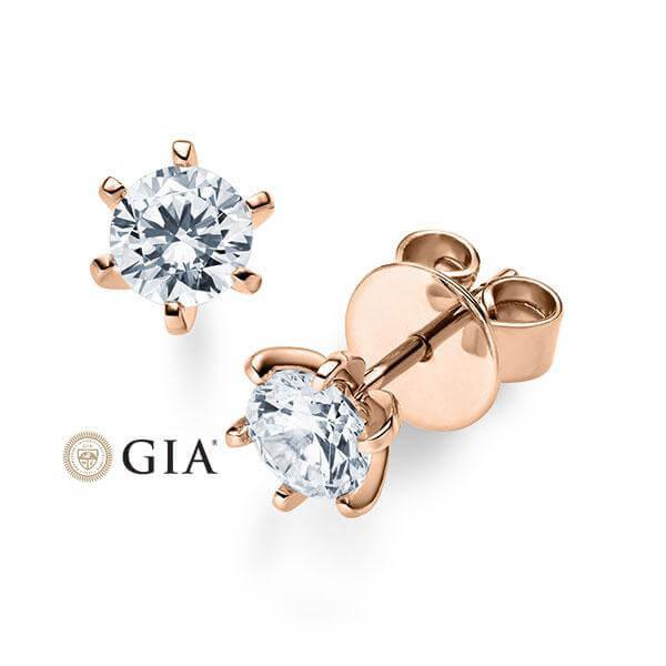 Ohrstecker Rosegold 585/- 14ct mit Diamanten zus. 0.60ct | RIEMLING - Trauringmacher München