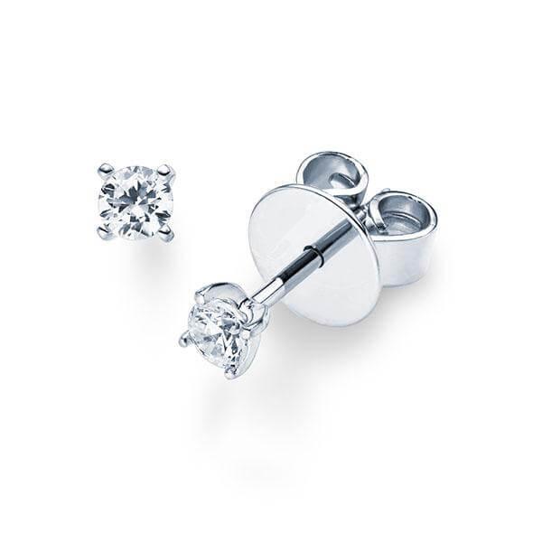 Ohrstecker Weißgold 585/- 14ct mit Diamanten zus. 0.20ct | HABITI - Trauringmacher München