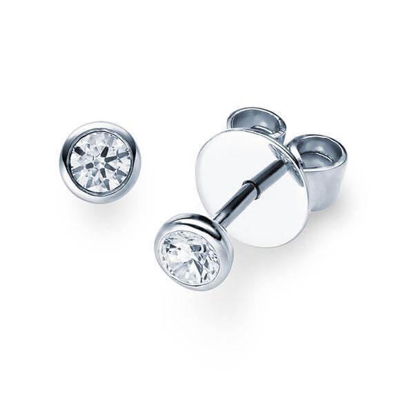 Ohrstecker Weißgold 585/- 14ct mit Diamanten zus. 0.20ct | LOVE - Trauringmacher München