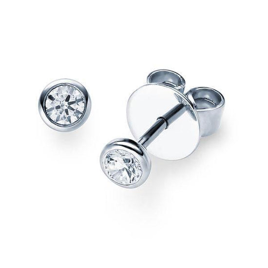 Ohrstecker Weißgold 585/- 14ct mit Diamanten zus. 0.20ct | LOVE - Trauringmacher München