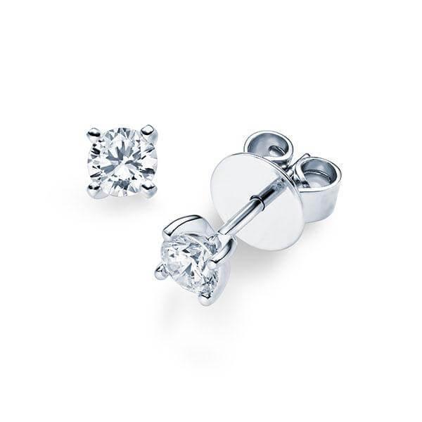 Ohrstecker Weißgold 585/- 14ct mit Diamanten zus. 0.40ct | HABITI - Trauringmacher München