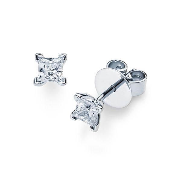 Ohrstecker Weißgold 585/- 14ct mit Diamanten zus. 0.40ct | PRINCESS - Trauringmacher München