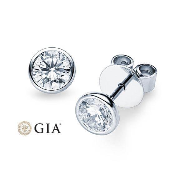 Ohrstecker Weißgold 585/- 14ct mit Diamanten zus. 0.60ct | LOVE - Trauringmacher München