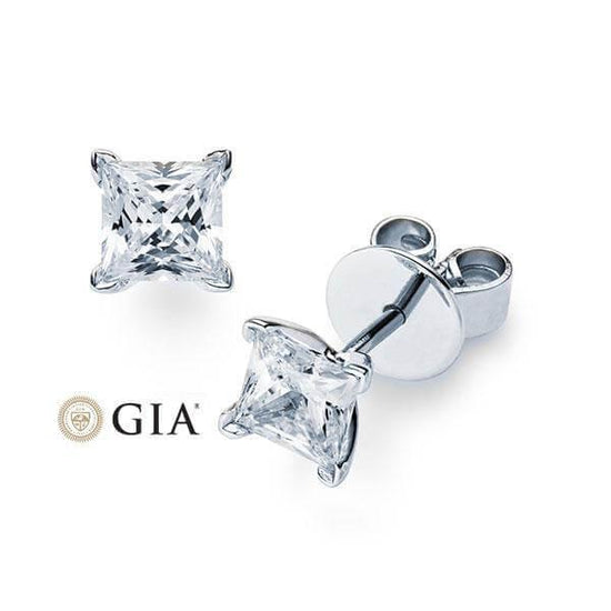 Ohrstecker Weißgold 585/- 14ct mit Diamanten zus. 0.60ct | PRINCESS - Trauringmacher München