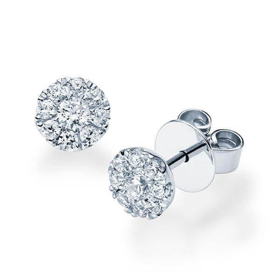 Ohrstecker Weißgold 750/- 18ct mit Diamanten zus. 0.40ct | HALO - Trauringmacher München